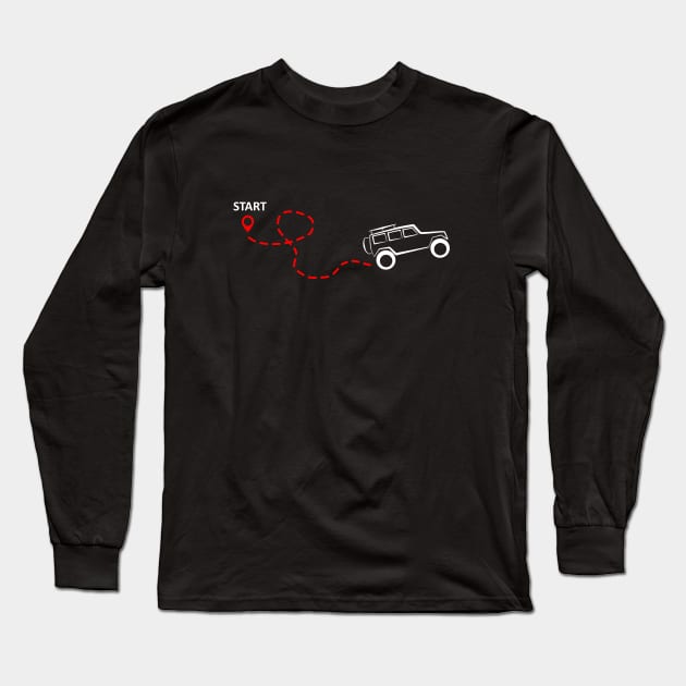 Start you journey - offroad (dark) Long Sleeve T-Shirt by MikeDrago